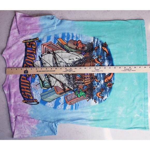 Vintage 2001 LIQUID BLUE GRATEFUL DEAD "Ship of Fools" Graphic T-Shirt Size L - Picture 8 of 13